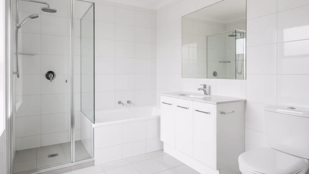 Pristine bathroom after bond clean