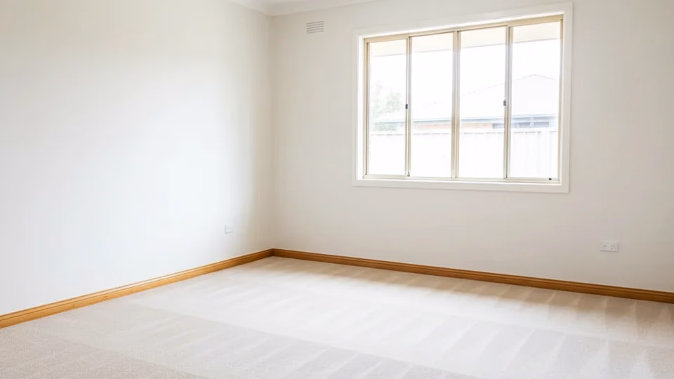 Freshly cleaned living room after bond clean